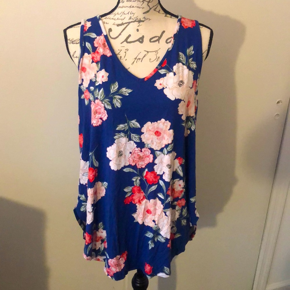 Torrid Tank Top 1X Floral Soft Stretch